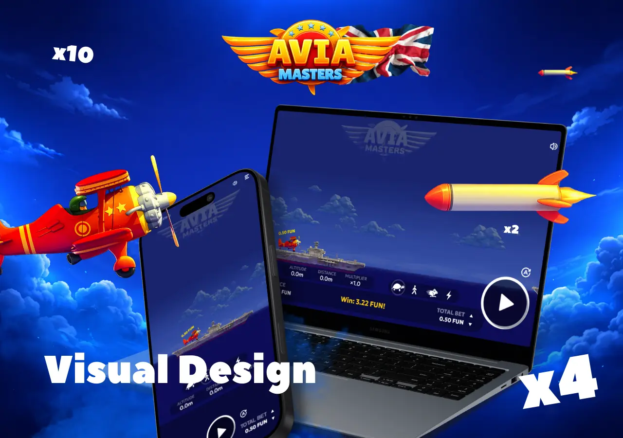 Minimalist crash game interface design